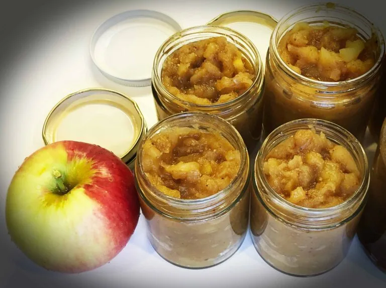 Apple, chutney bottles